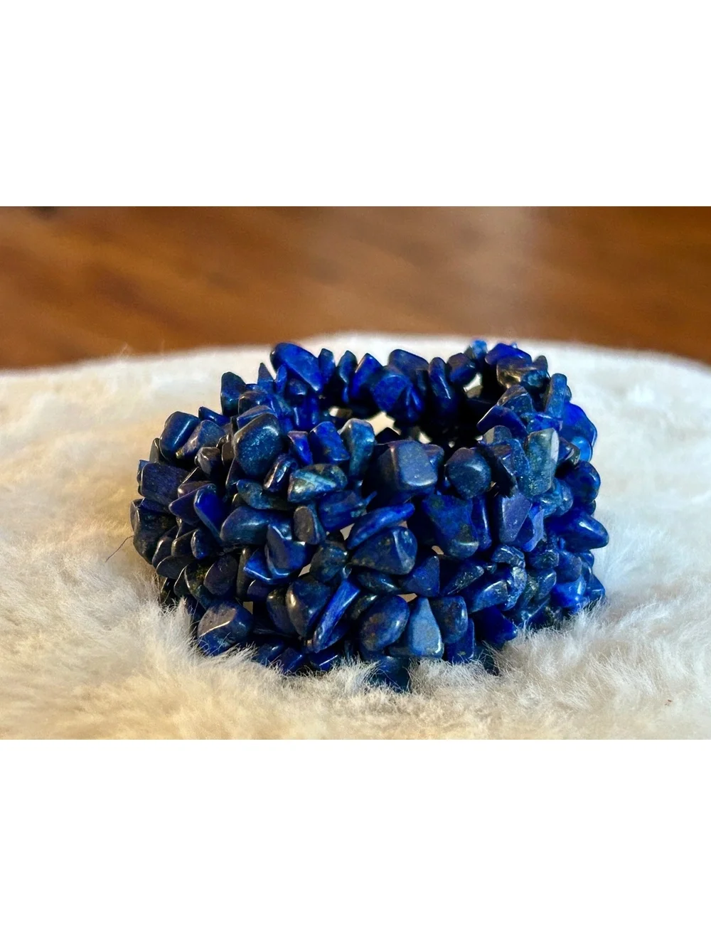 Blue Lapis Lazuli Chip Stretch Bracelet